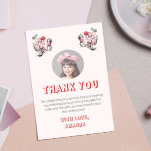 Vintages 50er-Foto zum Geburtstag Dankeskarte