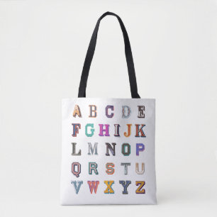 Vintages a-z-Alphabet Tasche