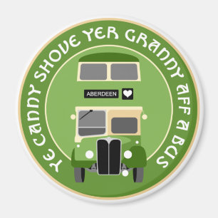 Vintages Aberdeen Doppeldecker-Busmagnet Magnet