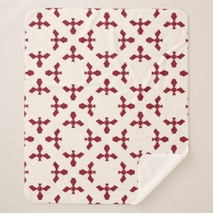 Vintages abstraktes geometrisches Blumenmuster. Se Sherpadecke