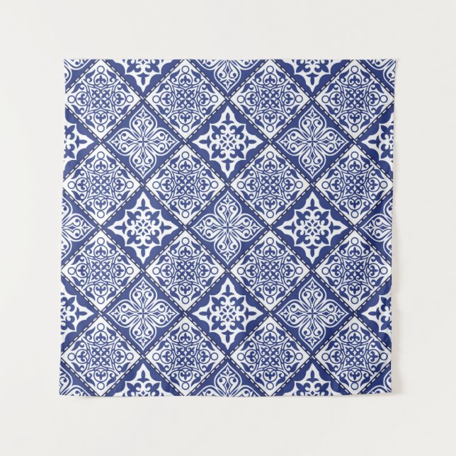 Vintages abstraktes nahtloses Patchwork-Muster mit Wandteppich (Vorderseite)