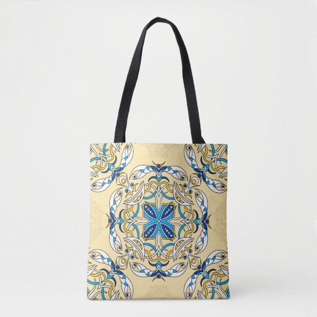 Vintages abstraktes Patchwork-Muster. Arabi Tasche (Vorderseite)