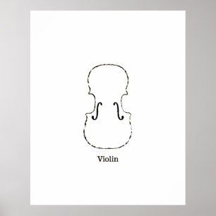 Vintages Adagio-Violinecello-Instrument Poster