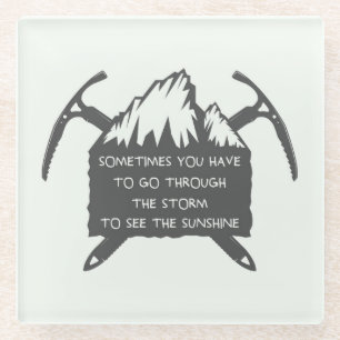 Vintages Adventure Logo-Abzeichen, Emblem mit Glasuntersetzer