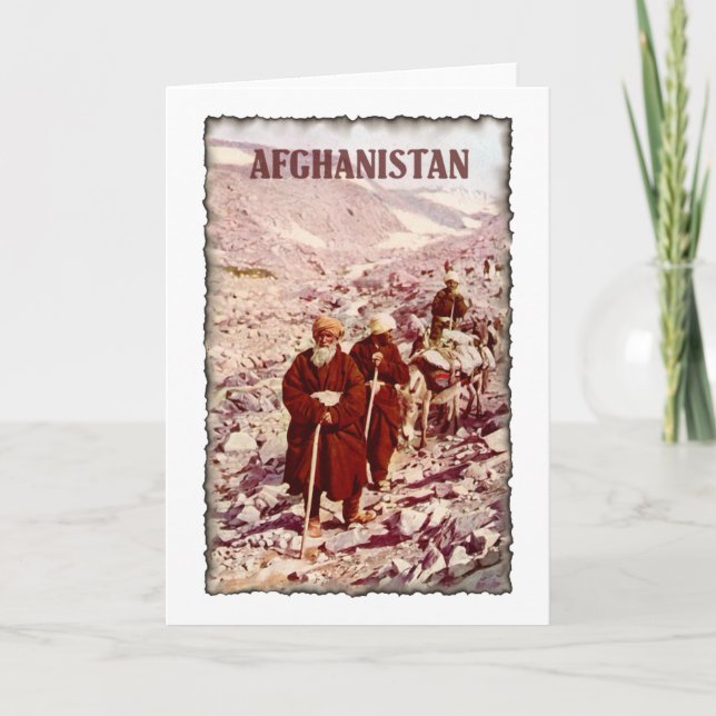Vintages Afghanistan Karte (Vorderseite)