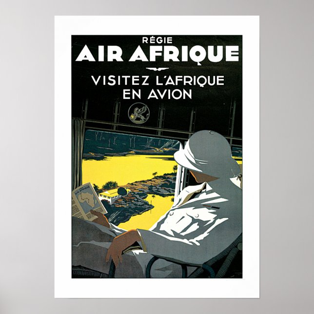 Vintages Afrika Airline-Reiseplakat Poster (Vorne)