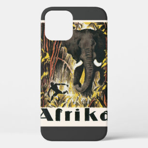 Vintages Afrika Reiseplakat, afrikanischer Elefant title_seo2