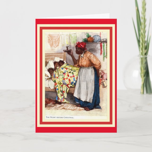 Vintages afrikanisches amerikanisches Weihnachten (Vorderseite)