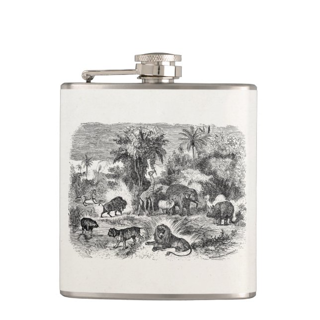 Vintages afrikanisches flachmann (Vorderseite)