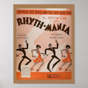 Vintages afrikanisches Jazzklub-Poster Poster