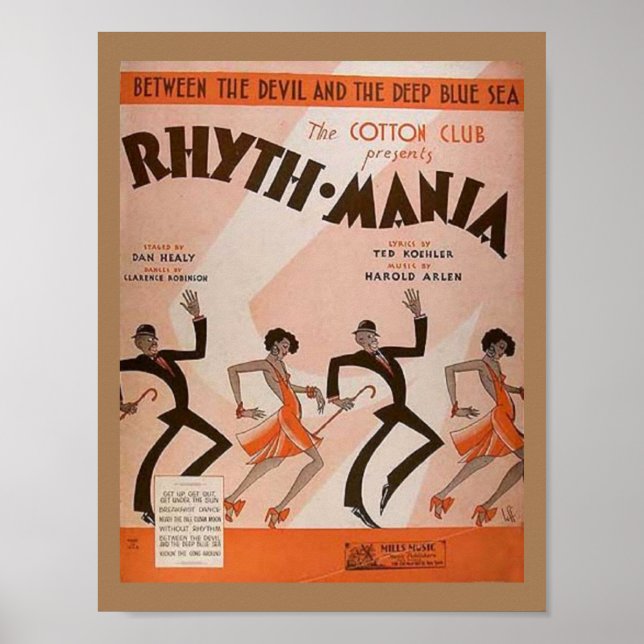 Vintages afrikanisches Jazzklub-Poster Poster (Vorne)