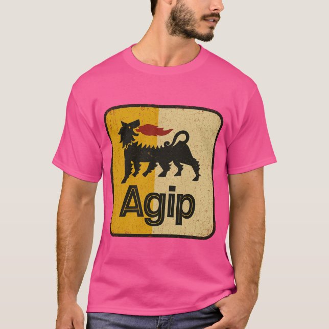 Vintages Agip-Logo-Poster T-Shirt (Vorderseite)