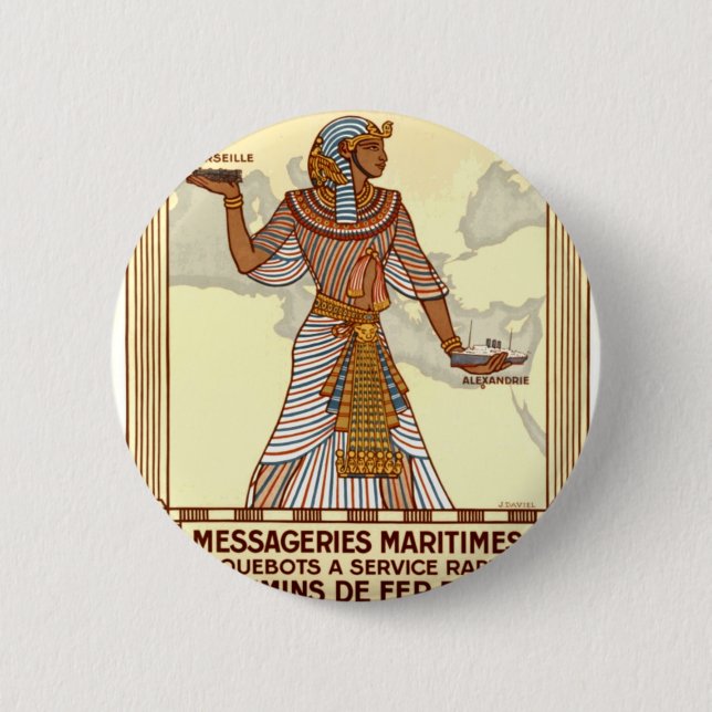 Vintages Ägypten Button (Vorderseite)