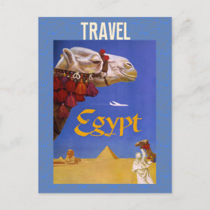 Vintages Ägypten Kamel Pyramid Wüstenreise Postkarte