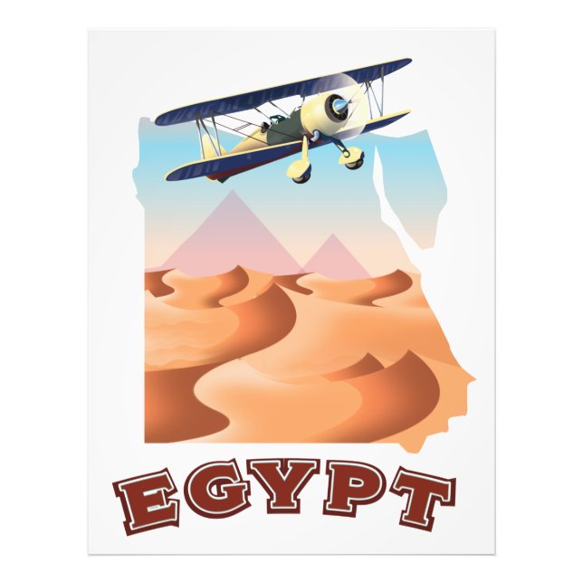 Vintages Ägypten Karte Reiseplakat Fotodruck (Vorne)