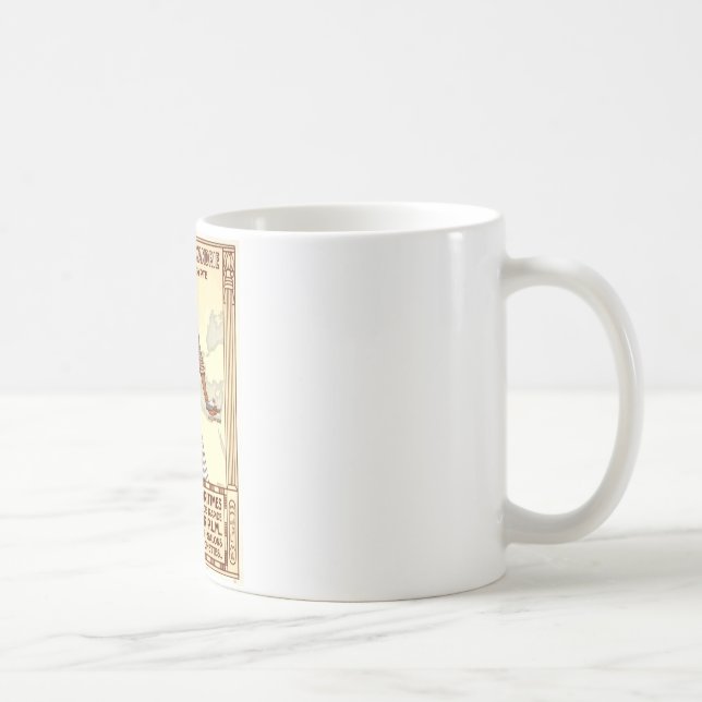 Vintages Ägypten Reiseumarmung Kaffeetasse (Rechts)