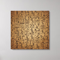 Vintages ägyptisches Hieroglyphiepapier drucken