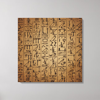 Vintages ägyptisches Hieroglyphiepapier drucken Leinwanddruck