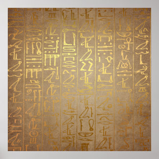 Vintages ägyptisches Hieroglyphiepapier drucken Poster
