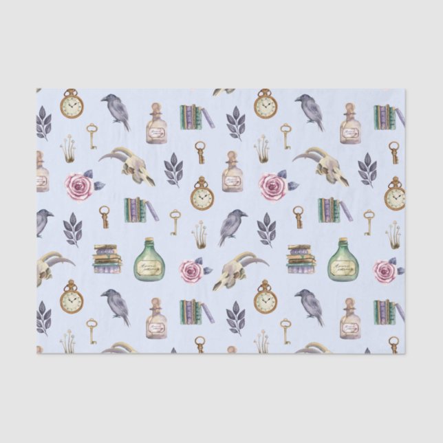 Vintages Alchemy-Muster Seidenpapier (Vorderseite)