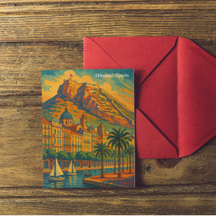 Vintages Alicante Spanien Postkarte