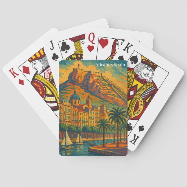 Vintages Alicante Spanien Spielkarten (Rückseite)