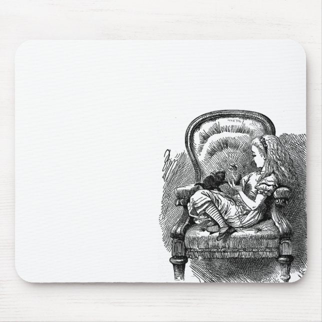 Vintages Alice im Wunderlandantike emo goth Mousepad (Vorne)