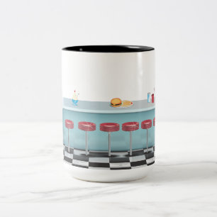 Vintages All American Diner Zweifarbige Tasse