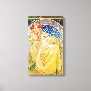 Vintages Alphonse Mucha Artwork Leinwanddruck