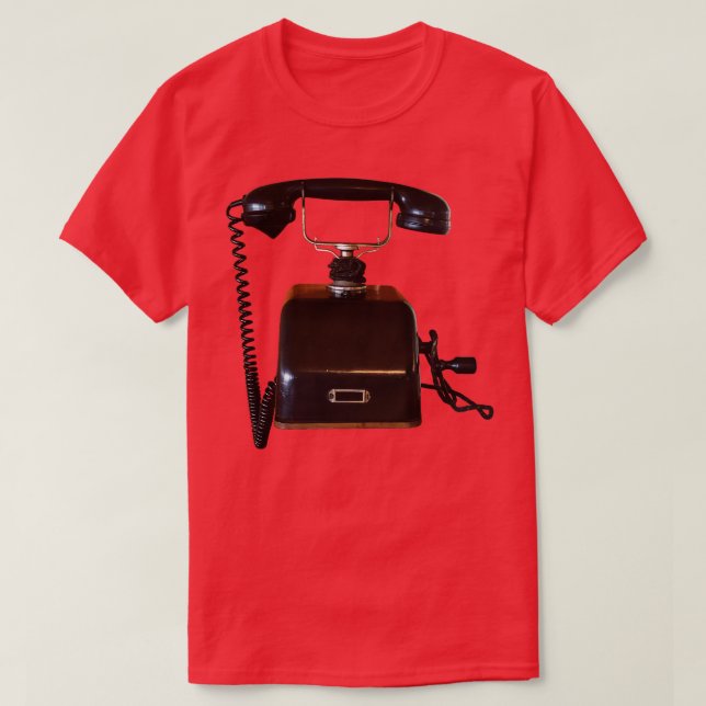 Vintages Alte-Phone-Telefon T-Shirt (Design vorne)