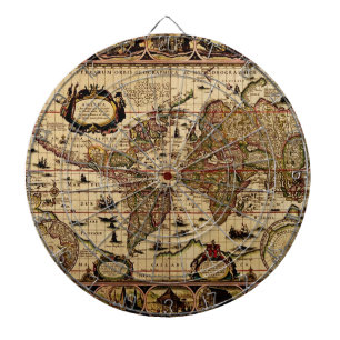 Vintages alte Weltkarten-Designer-Pfeil-Brett Dartscheibe