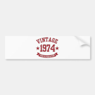 Vintages Alter bis Perfektion 1974 Autoaufkleber