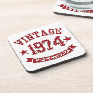 Vintages Alter bis Perfektion 1974 Untersetzer