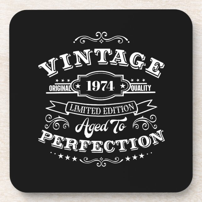 Vintages Alter bis Perfektion Getränkeuntersetzer (Vorderseite)