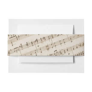 Vintages Altes Musikblatt Einladungsbanderole