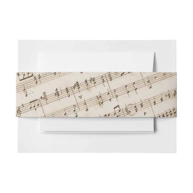 Vintages Altes Musikblatt Einladungsbanderole (Vorderseite Beispiel)