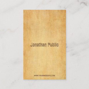 Vintages altes Papier verzerrt Skripttext-Elegant Visitenkarte