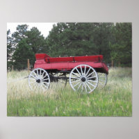 Vintages altes Stagecoach Wagenposter