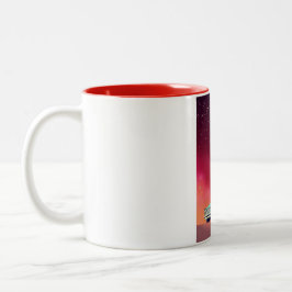 Vintages Altfahrzeug Zweifarbige Tasse