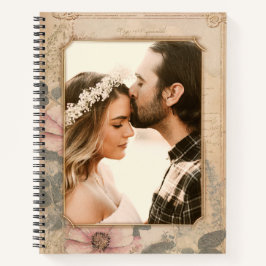 Vintages altmodisches Notebook / Vorlage für Tageb Notizbuch