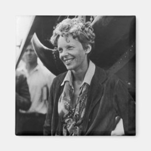 Vintages Amelia Earhart Foto Portrait Magnet