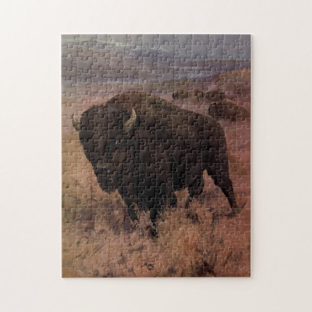 Vintages American Buffalo Painting (1909) (Vertikal)