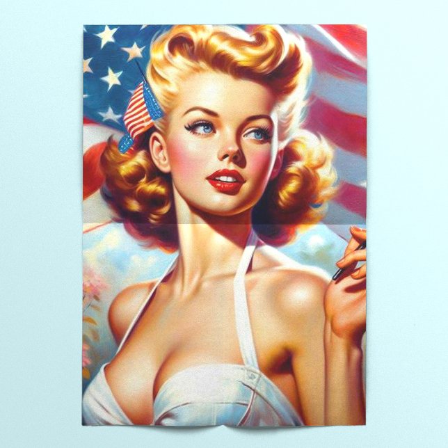 Vintages American Girl Painting Seidenpapier (Von Creator hochgeladen)