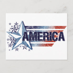 Vintages Amerika - Tag der Gedenkfeier Postkarte