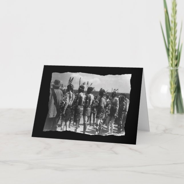 Vintages amerikanisches Apache-Fest Karte (Vorderseite)