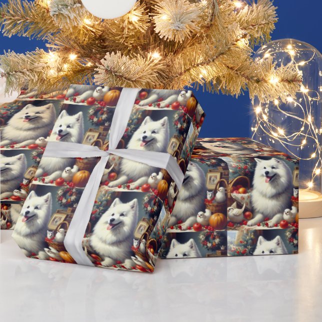 Vintages amerikanisches Eskimogemälde Geschenkpapier (Feiertage)
