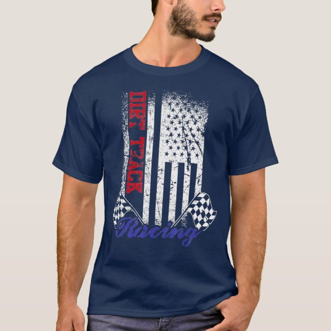 Vintages amerikanisches Flag-Distanzrennen T-Shirt (Vorderseite)