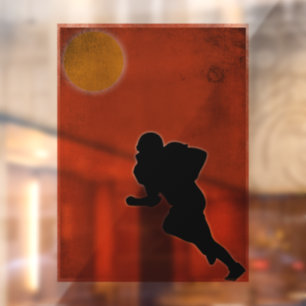 Vintages amerikanisches Fußballgeschenk Fensteraufkleber