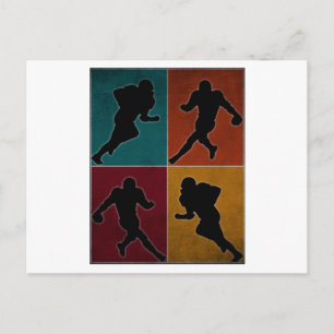 Vintages amerikanisches Fußballspiel Postkarte
