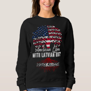 Vintages amerikanisches Wachstum mit lettischen Wu Sweatshirt